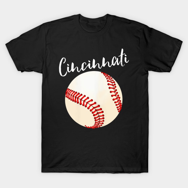 Cincinnati Baseball Women Black T-Shirt by Vigo